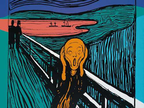 Andy Warhol: The Scream (after Munch), 1983. Silkscreen print on Lenox Museum Board.Haugar Vestfold Kunstmuseum
