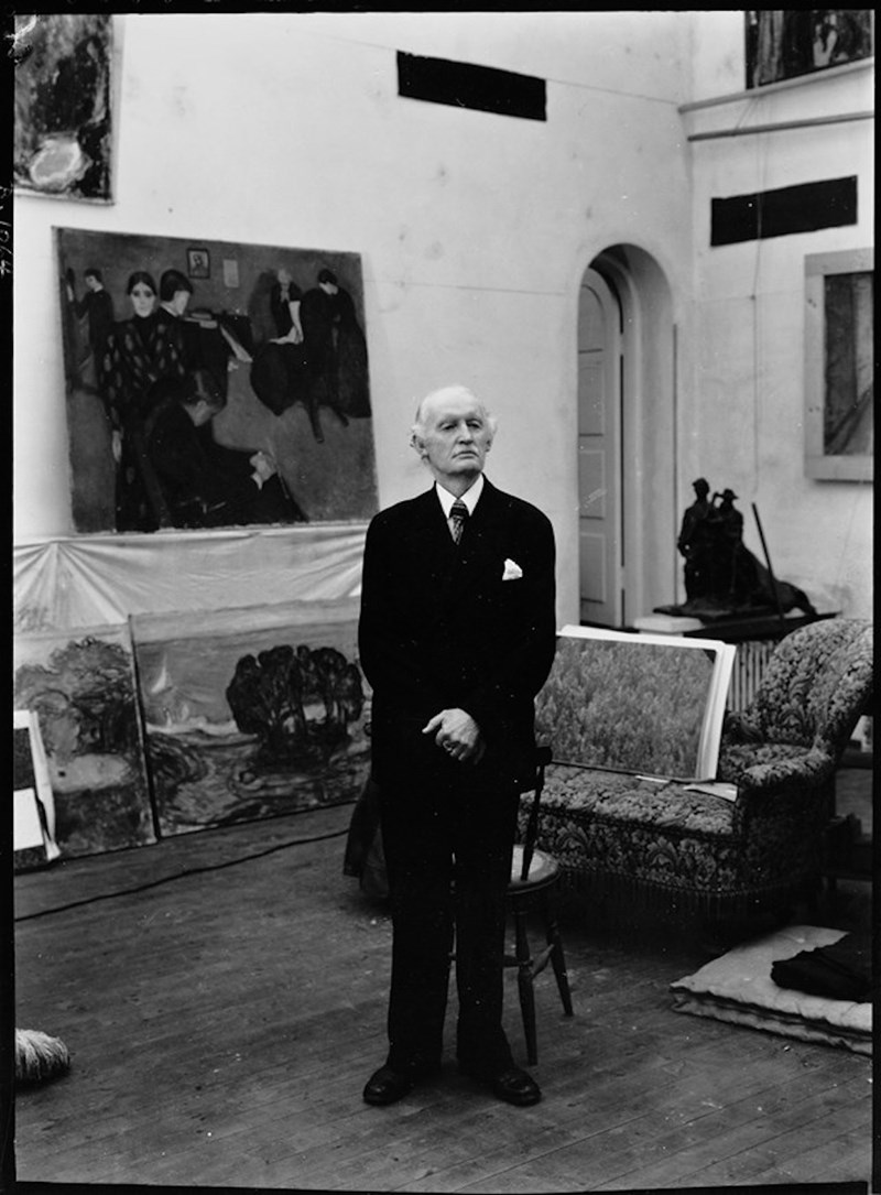 Edvard Munch i anledning sin 75 årsdag, 1938. Foto © O. Væring.