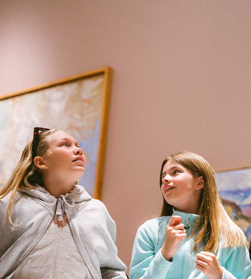 Skoleklasse på besøk på MUNCH