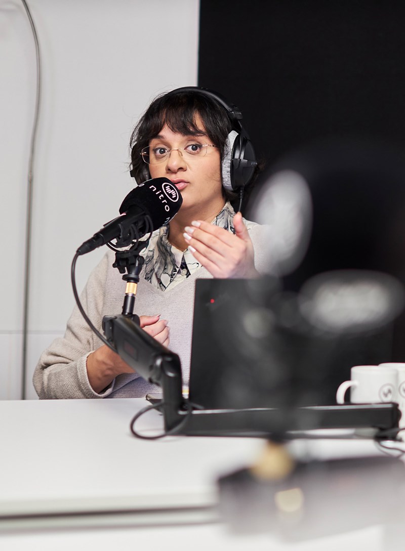 Zeenat Amiri, fra opptak av lydserien SOLO OSLO: din stemme. Foto: Kilian Munch © Munchmuseet