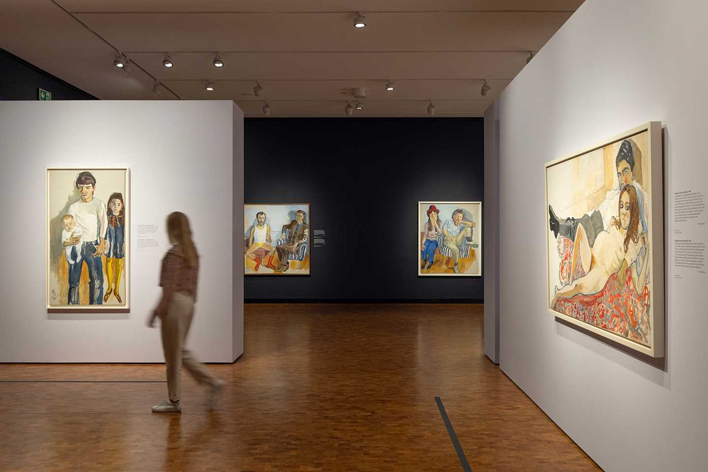 Installasjonsbilde fra utstillingen "Alice Neel. Hver person er et nytt univers". Foto: Munchmuseet