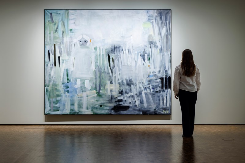 Installasjonsbilde fra utstillingen "Marianne Bratteli – Hjertebank". Foto: Kilian Munch © Munchmuseet 