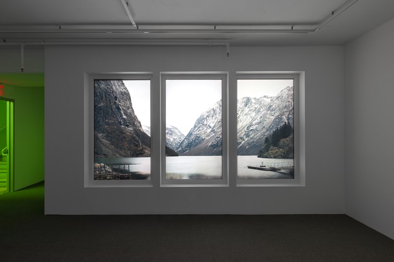 Sandra Mujinga, Worldview (2021), installation view at the Swiss Institute, New York. Courtesy of the artist and Croy Nielsen, Vienna.