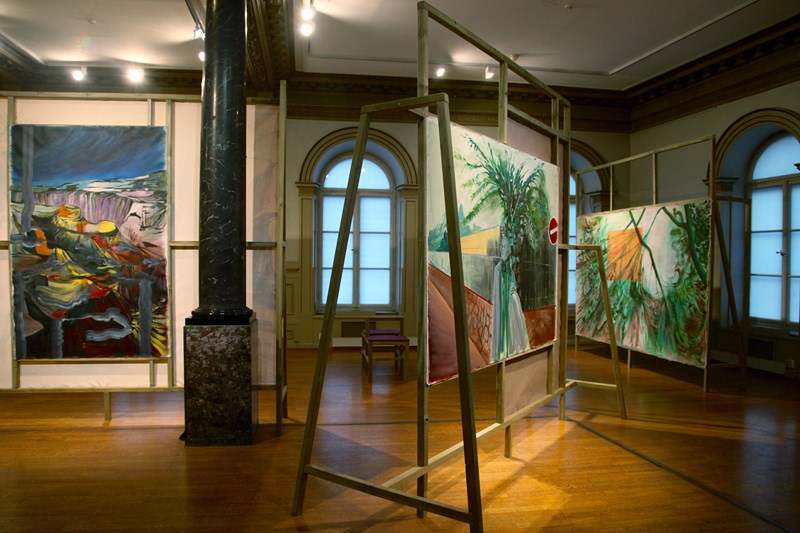 Apichaya Wanthiang, While the light eats away at the colors (2017). Installation view at Stiftelsen 3,14, Bergen. Courtesy of the artist.