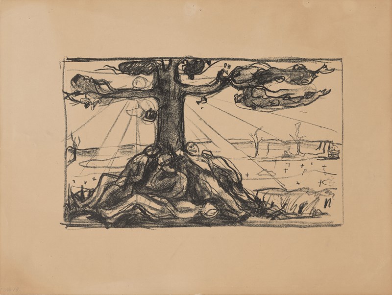 Edvard Munch, The Tree I, 1916. Lithograph.