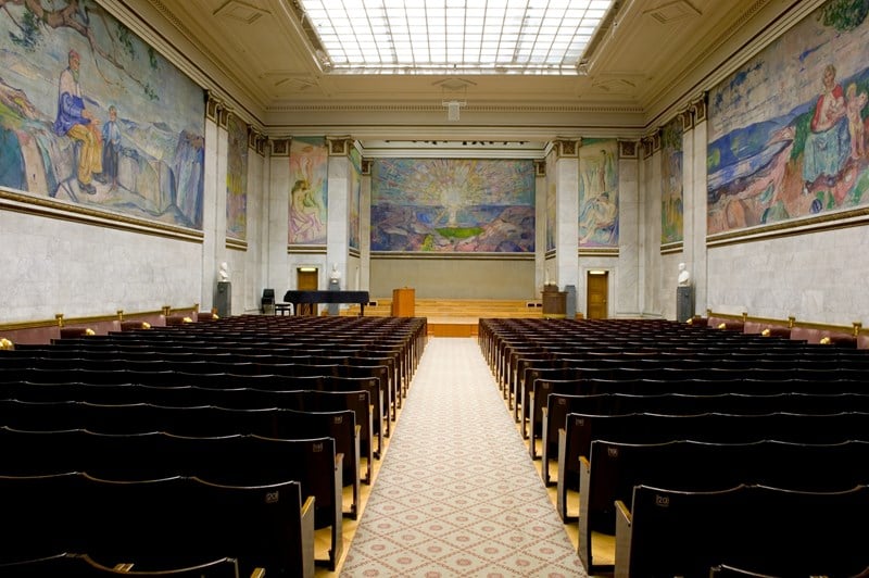 Aulaen, Universitetet i Oslo. Foto: Jaro Hollan © Munchmuseet