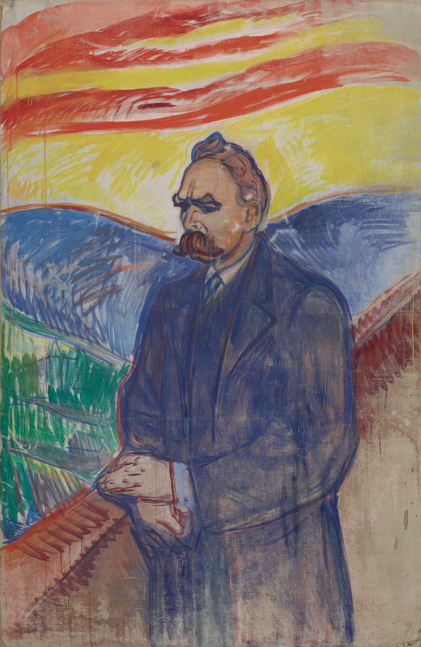 Edvard Munch: Friedrich Nietzsche. Olje og tempera på lerret, 1906. Foto © Munchmuseet