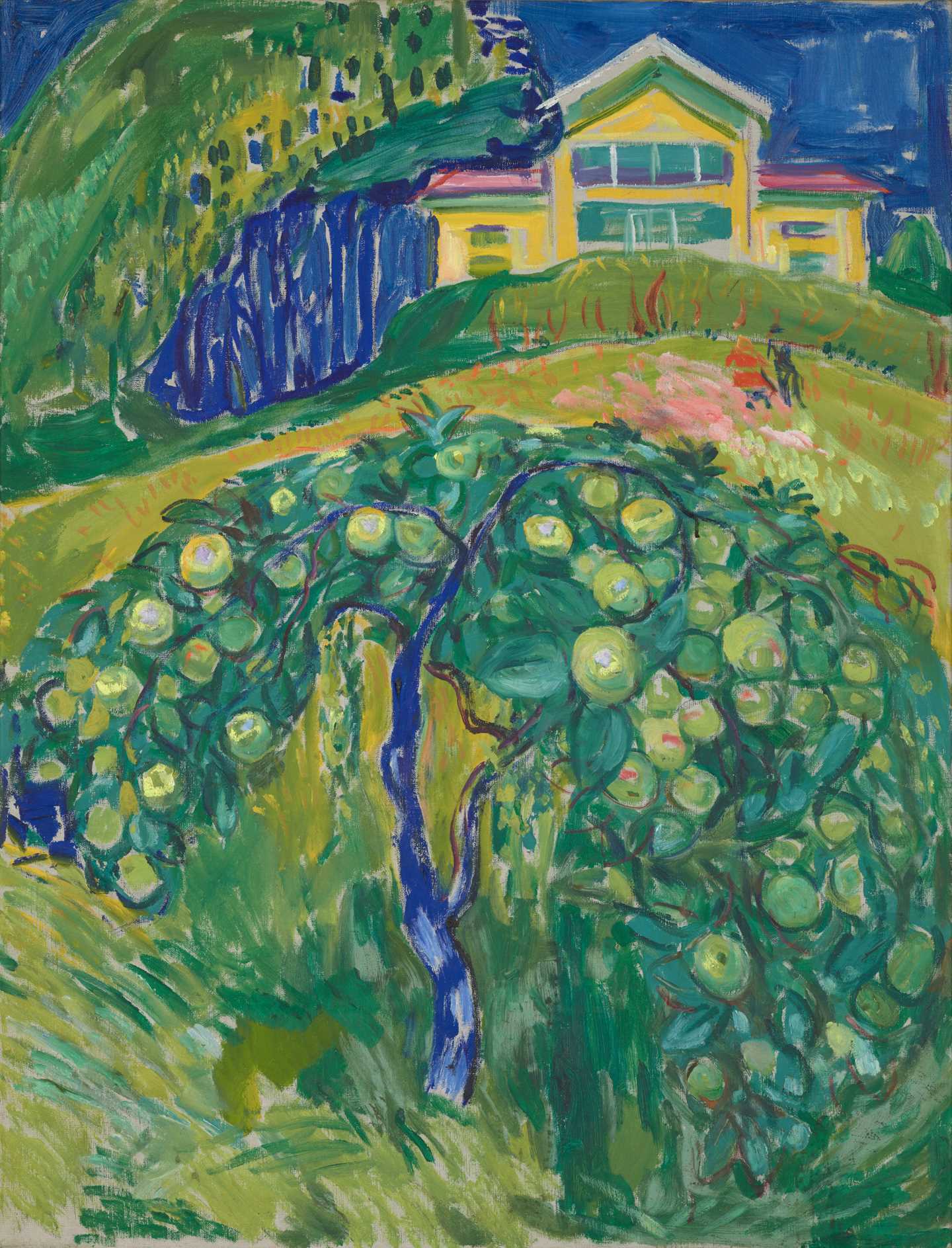 Edvard Munch: Epletre i hagen. Olje på lerret, 1932-42. Foto © Munchmuseet