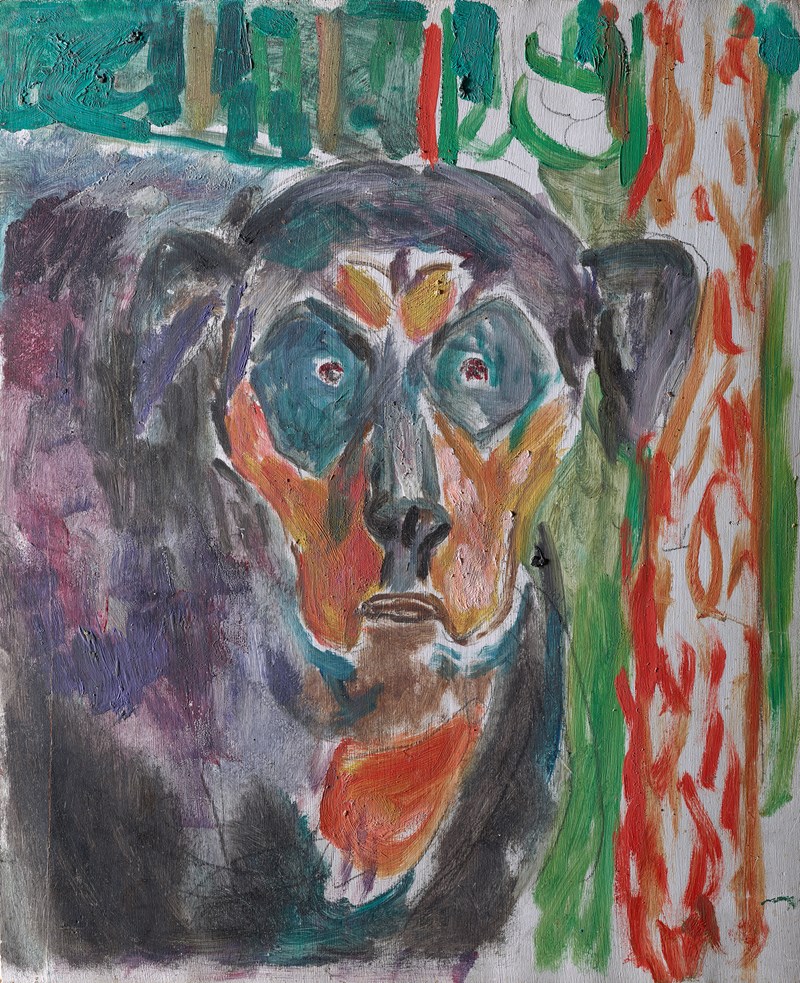 Edvard Munch: Hundehode. Olje på treplate, 1942. Foto © Munchmuseet