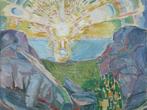 Edvard Munch: Solen. Olje på lerret, 1910-13. Foto © Munchmuseet