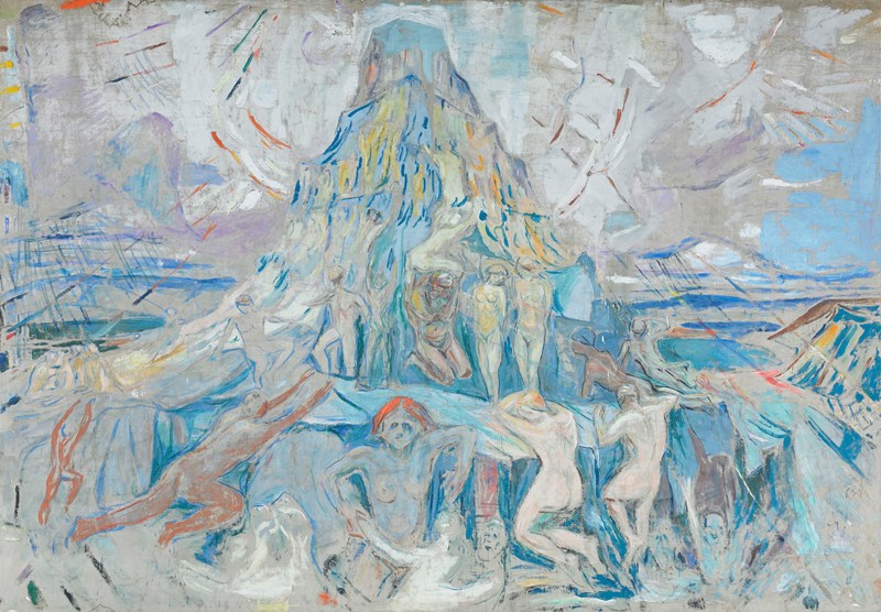 Edvard Munch: The Human Mountain: Towards the Light. Oil on unprimed canvas, 1927–1929. Photo © Munchmuseet