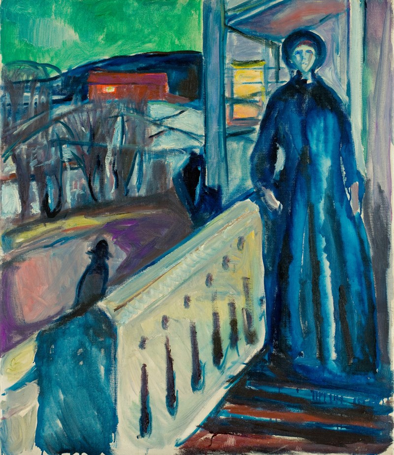Edvard Munch: On the Veranda Stairs. Oil on canvas, 1922–1924. Photo © Munchmuseet