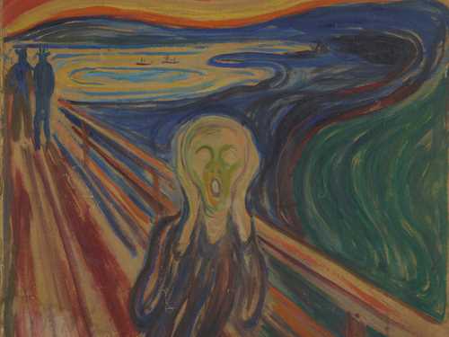 Edvard Munch: The Scream. Tempera and oil on unprimed cardboard, 1910? Photo: Munchmuseet.