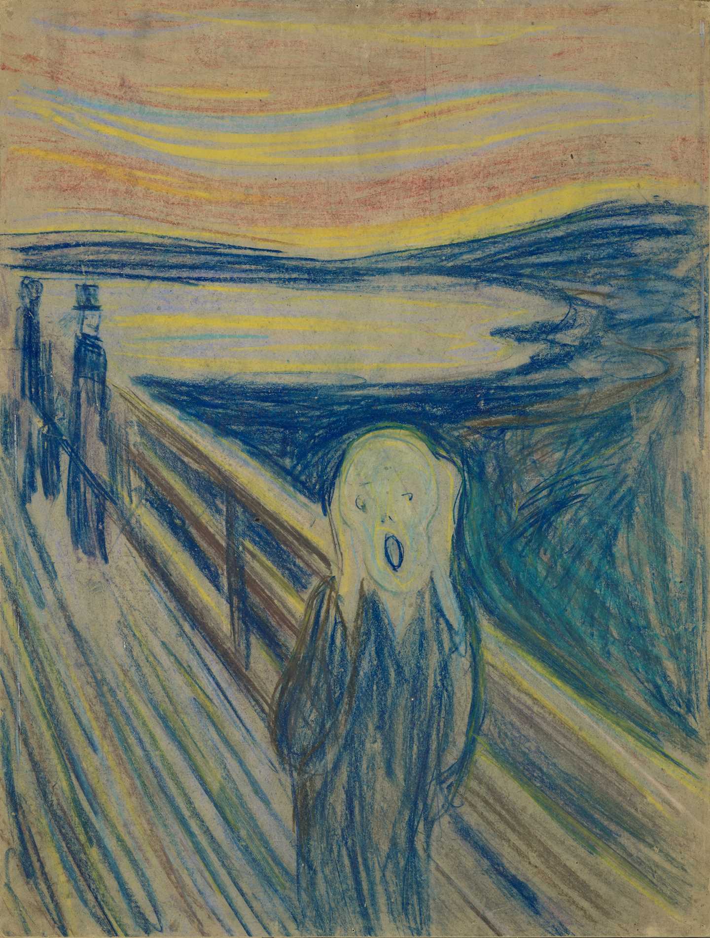 Edvard Munch: The Scream. Crayon, 1893. Photo © Munchmuseet