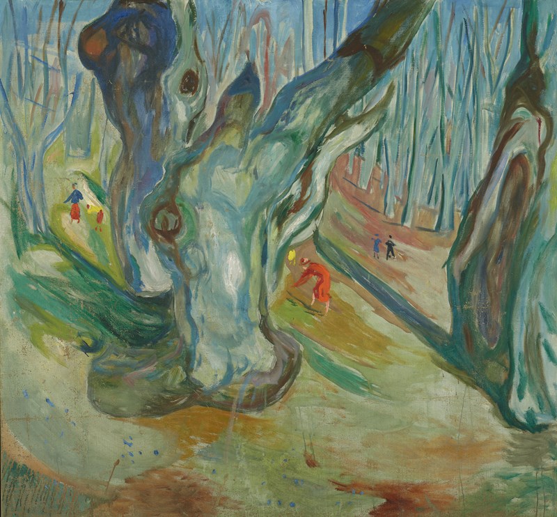 Edvard Munch: Vår i almeskogen. Olje på lerret, 1923-1925. Foto © Munchmuseet