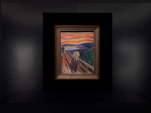 At MUNCH you will find three versions of Edvard Munch's The Scream – a painting, a drawing and a print. One of these is always on display, while the other two rest in the dark. This is the painting, or tempera as we normally say. Photo: Munchmuseet
